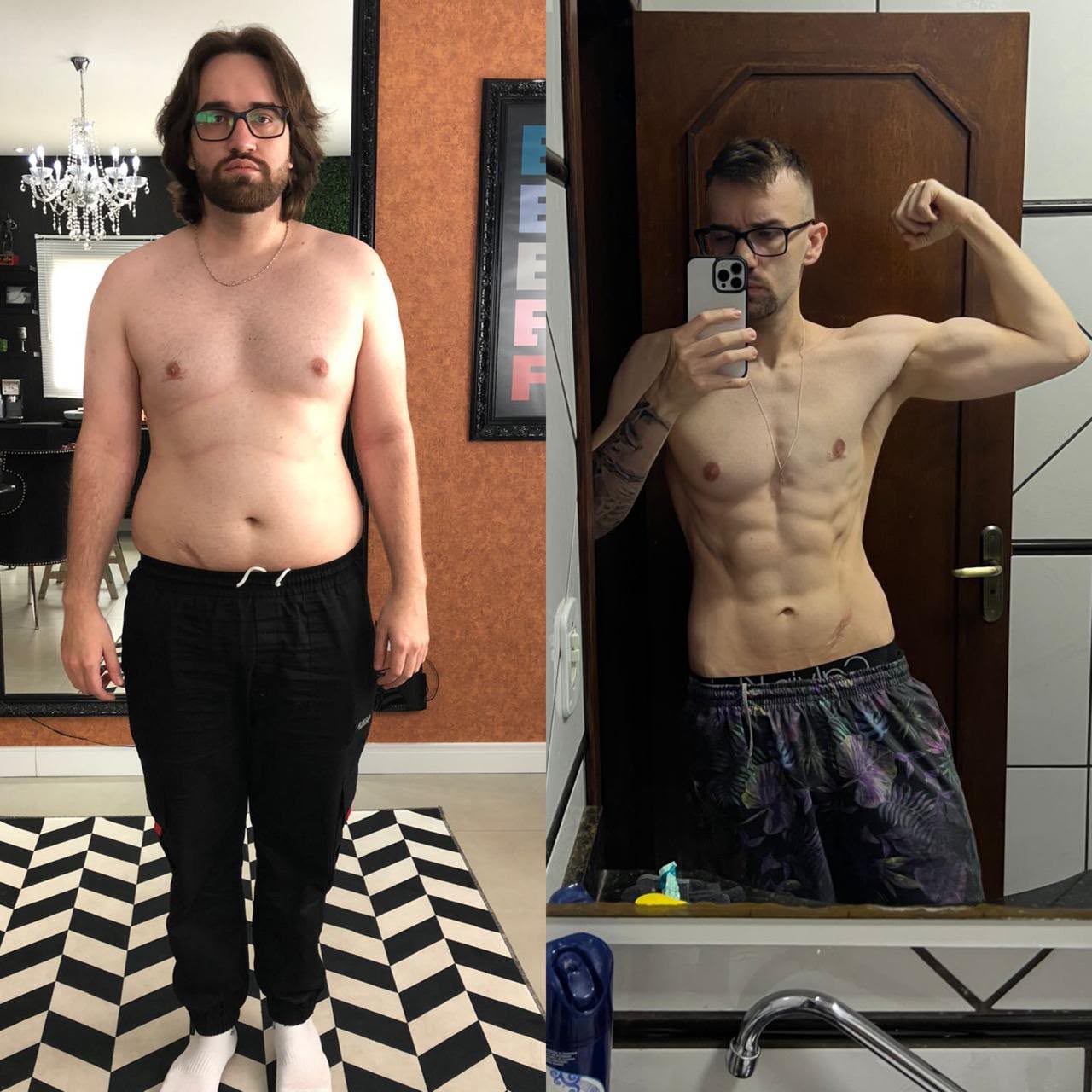 Transformação real 6: comparação antes e depois