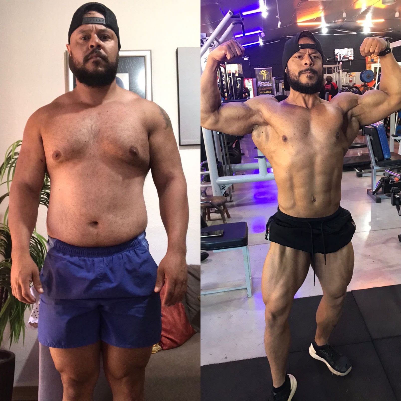 Transformação real 5: comparação antes e depois