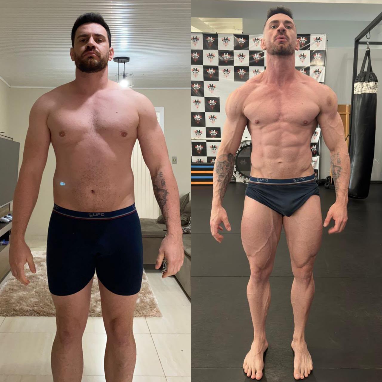 Transformação real 13: comparação antes e depois